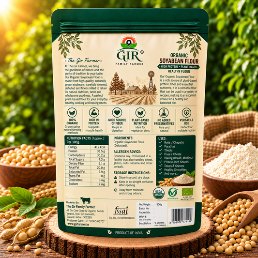 Organic Soyabean Flour | High Protein Plant-Based Healthy Flour