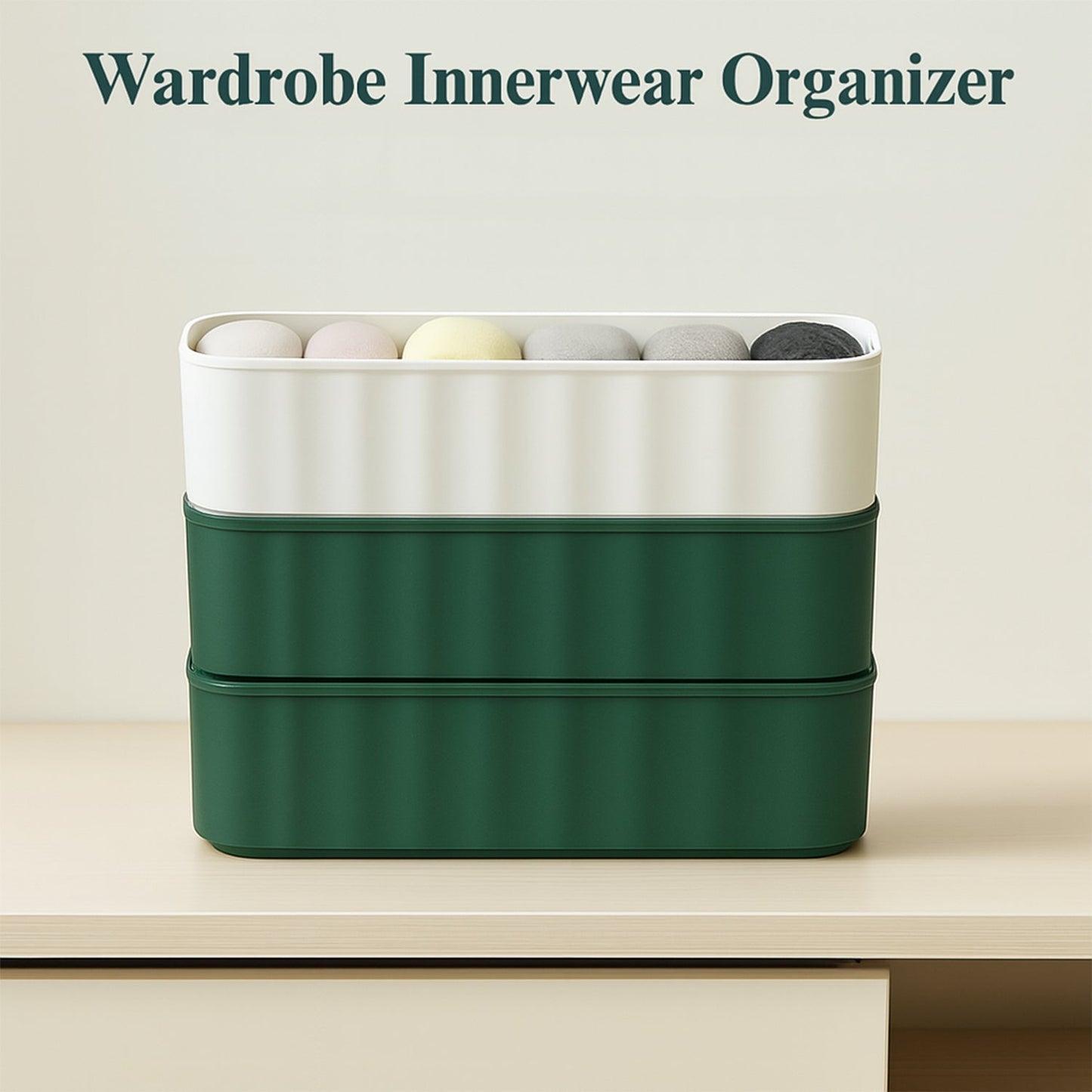 5 Compartments Socks / Handkerchief / Underwear Storage Box Socks Drawer Closet Organizer Storage Boxes (pack of 4) Your Brand