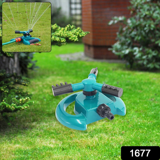 3 Arm 360° Sector Rotating Water Sprinkler Garden Pipe Hose Irrigation Yard Your Brand