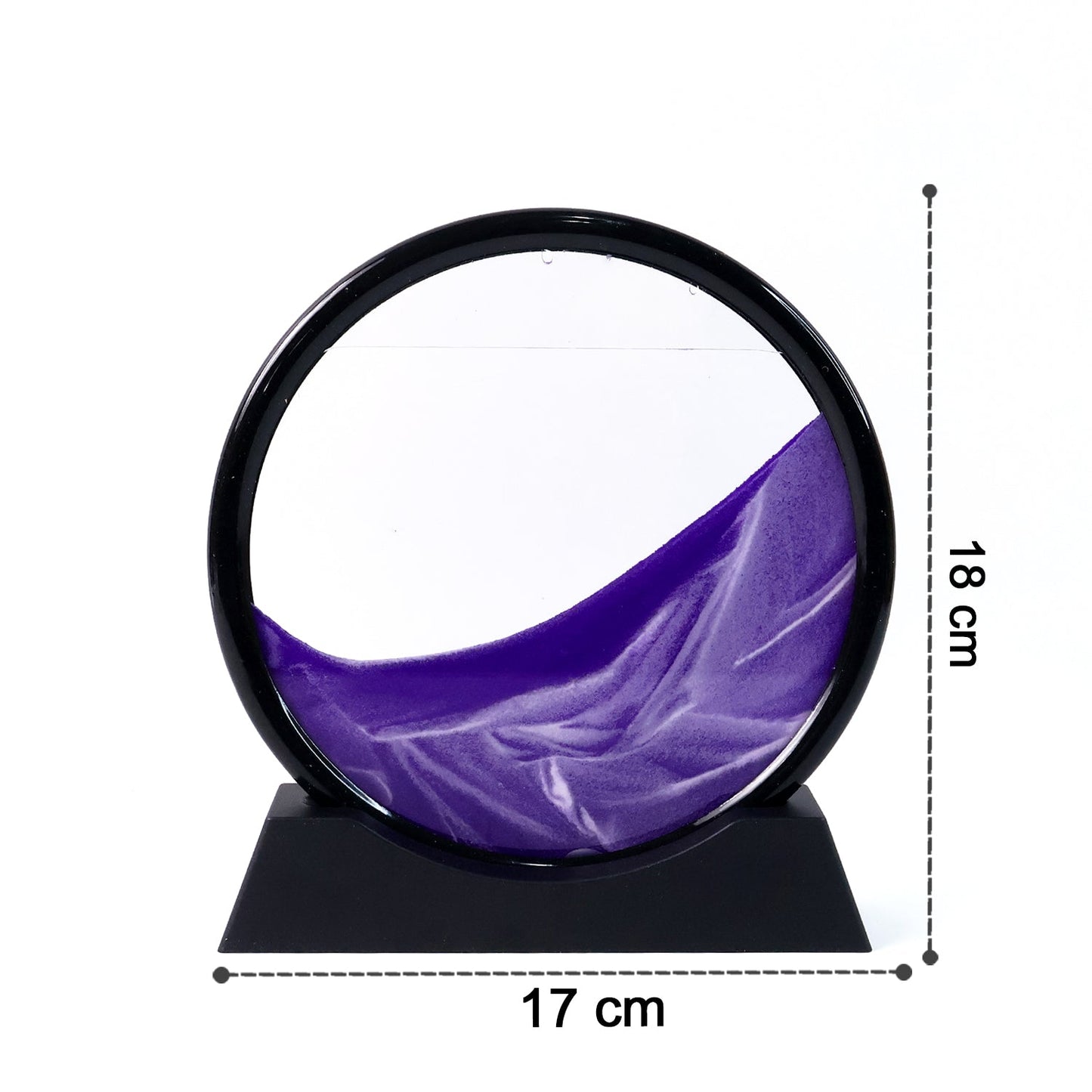3D Moving Sand Art – Liquid Motion Deep Sea Sandscape with Round Glass Frame (1 Pc) Your Brand