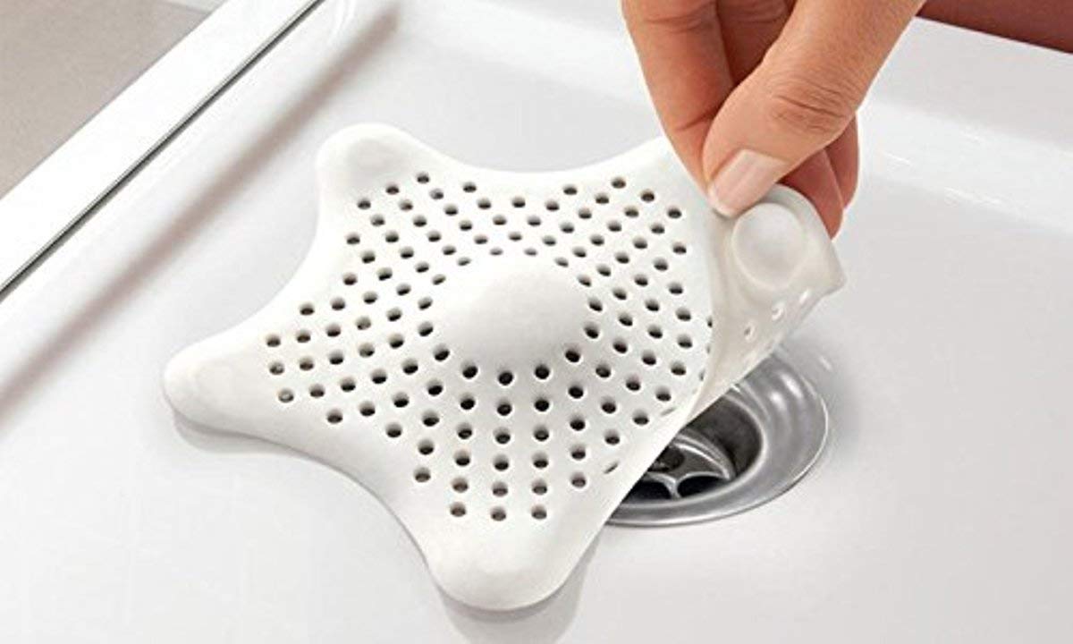 Silicone Star-Shaped Sink Filter & Hair Catcher for Bathroom Drains - Prevents Clogs