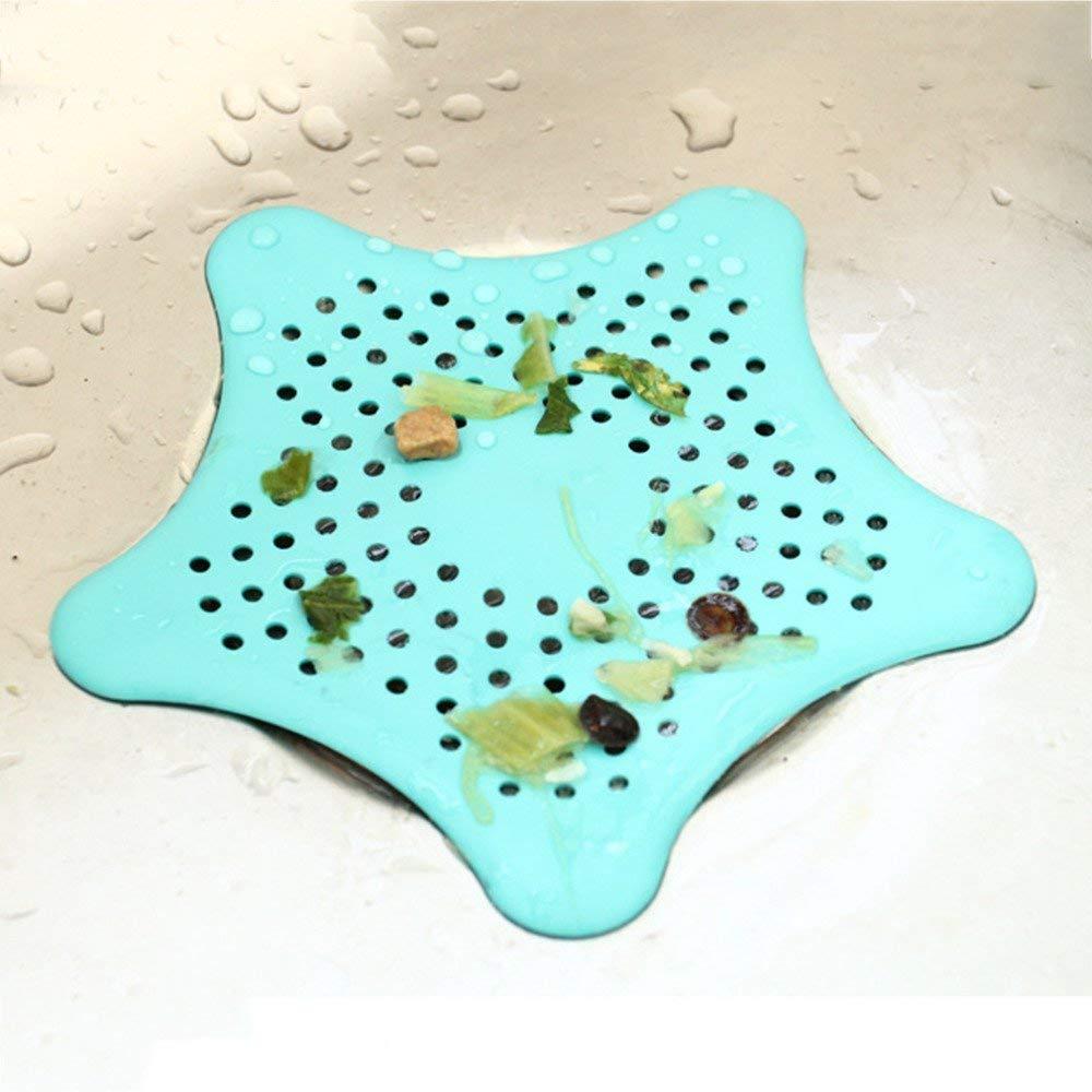 Silicone Star-Shaped Sink Filter & Hair Catcher for Bathroom Drains - Prevents Clogs