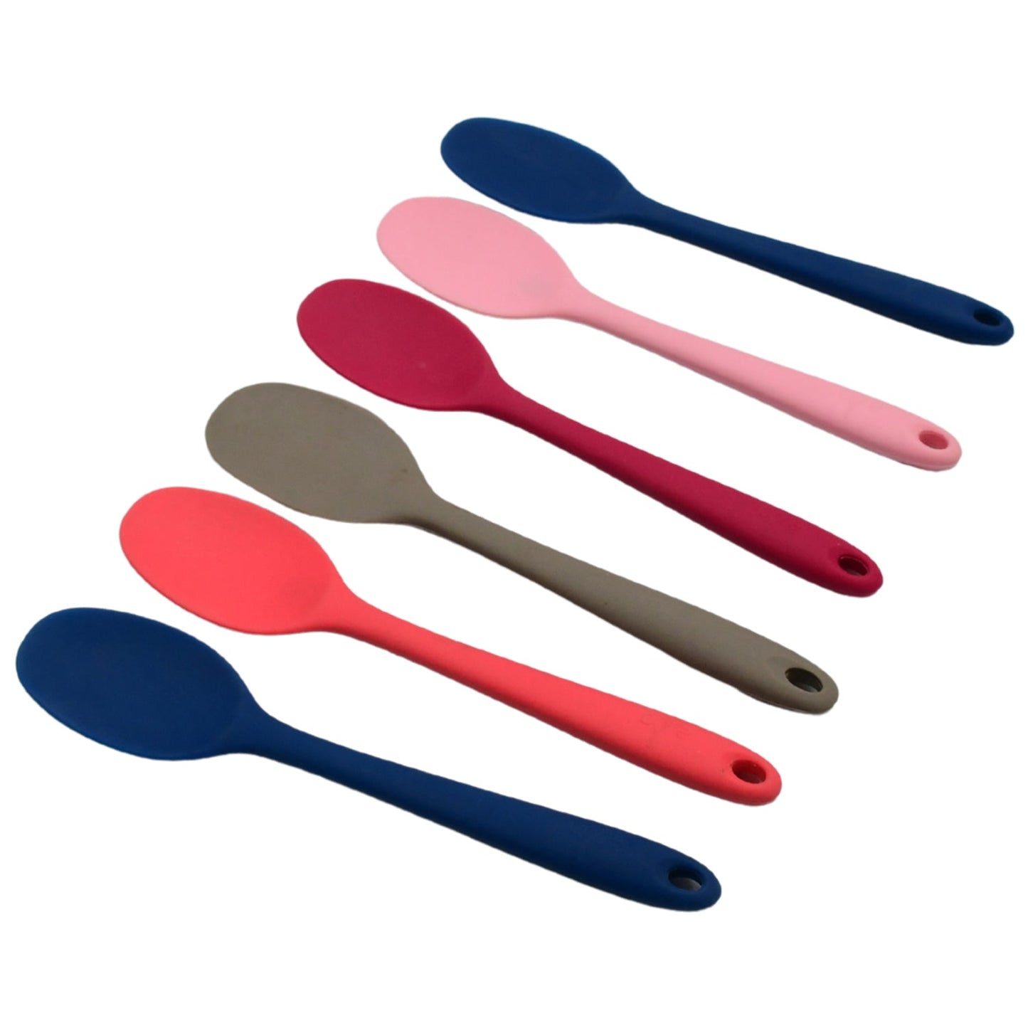 Multipurpose Silicone Spoon, Silicone Basting Spoon Non-Stick Kitchen Utensils Household Gadgets Heat-Resistant Non Stick Spoons Kitchen Cookware Items For Cooking and Baking (6 Pcs Set) Your Brand