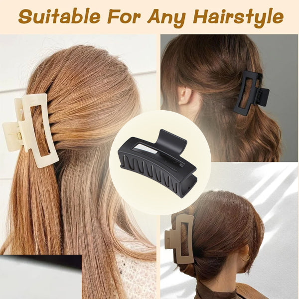 AM1291 Stylish Square Claw Hair Clips for Women - Secure Hold & Chic Design - 1 Piece
