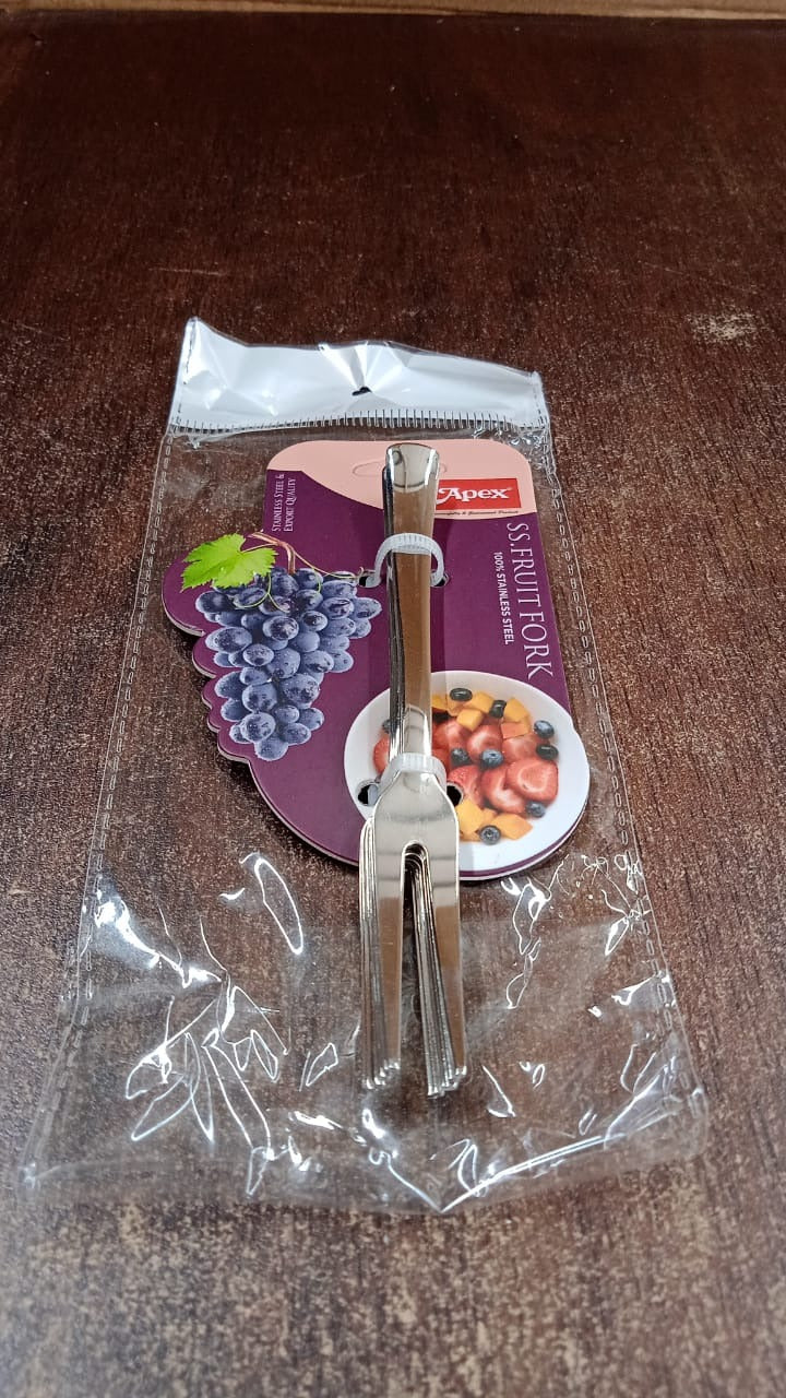 Apex 6 IN 1 Stainless Steel Fruit Fork (1 Set) Your Brand