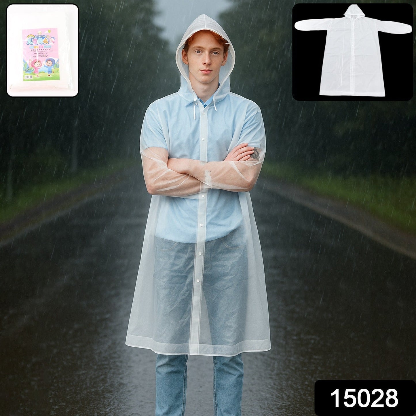 Eva Portable Rain Coat, Waterproof Raincoat (1pc) Your Brand