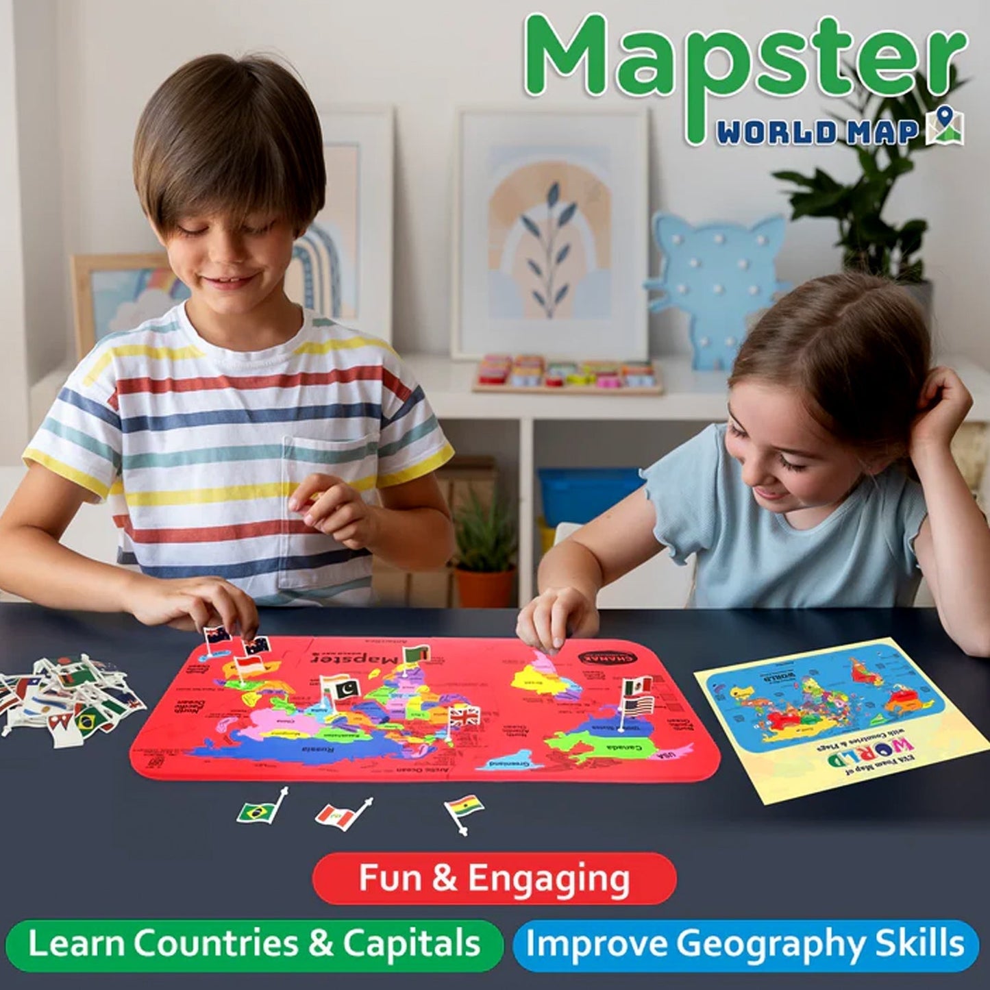 Aditi Mapster World Map EVA Foam Puzzle Set Your Brand