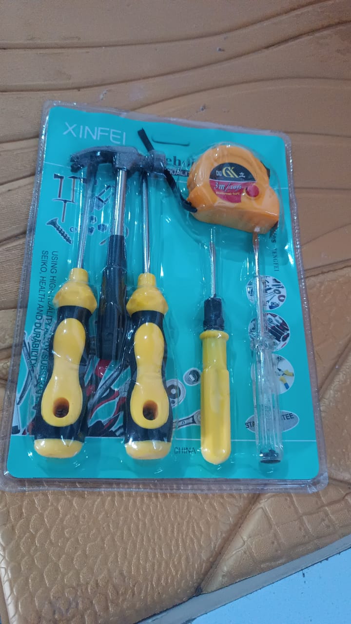 6 in 1 Hand Tool Kit Repair Home Screwdrivers Tool Kit with Tools Including Daily Your Brand