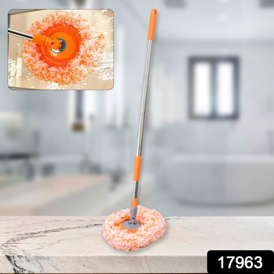 360° Rotatable Ceiling Dust Cleaning Mop Extendable Long Lightweight Handle Mop Heads Pad, Spin Scrubber for Ceiling Floor Bathroom Kitchen Tile Your Brand