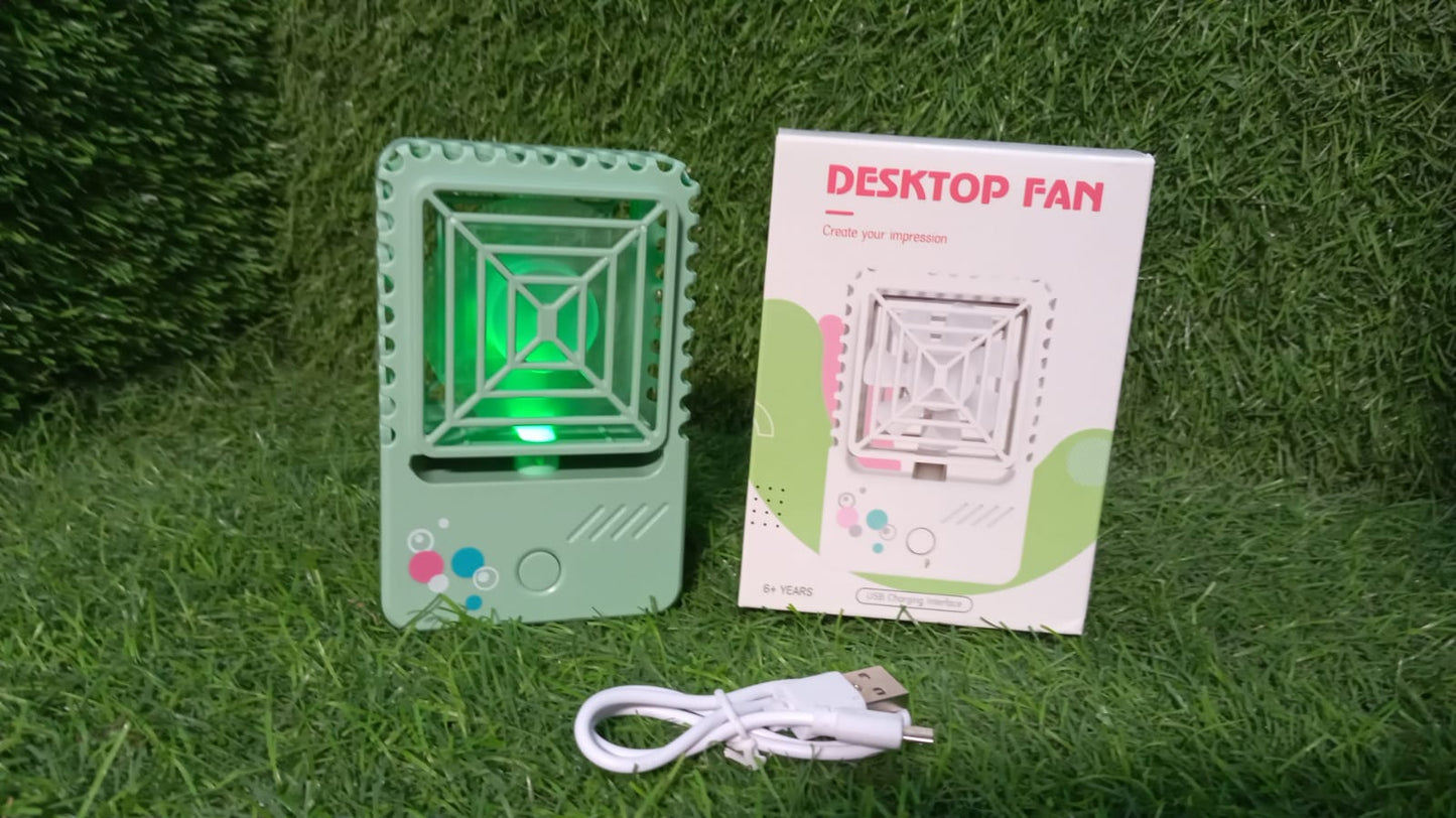 Mini Rechargeable Desktop Fan for Home & Office (USB, Handheld) Your Brand