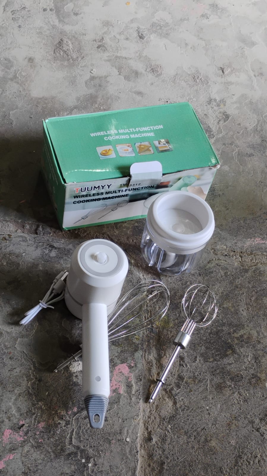Hand Mixer Food Chopper Cordless 3 in 1 Electric Hand Mixer (1 Set) Your Brand