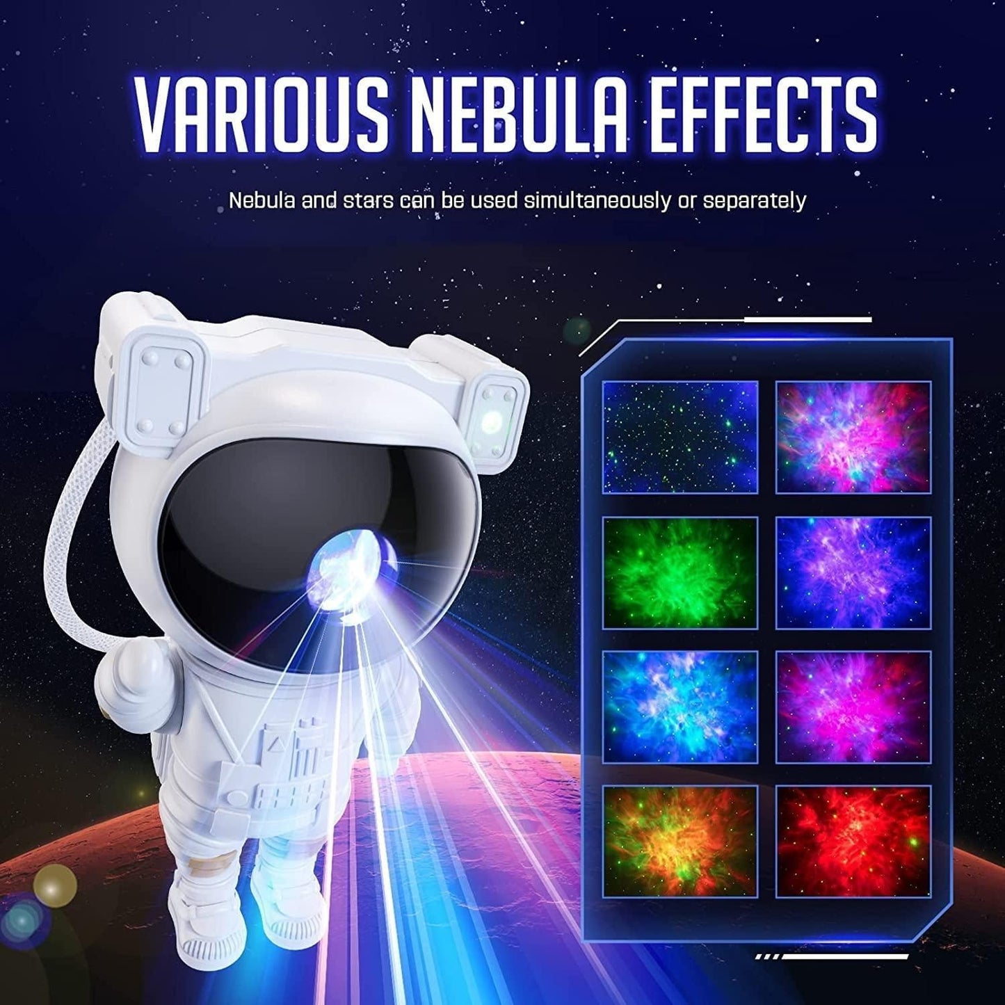 Astronaut galaxy projector with various nebula effects for stunning starry night displays