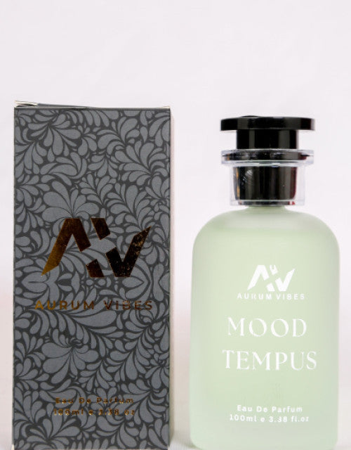 Mood Tampus natural fragrance Eau De Parfum bottle and decorative grey box by The Gir Farmer