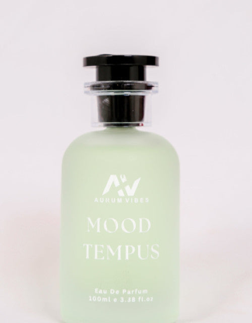 Mood Tampus natural fragrance perfume bottle with frosted glass and black cap by The Gir Farmer
