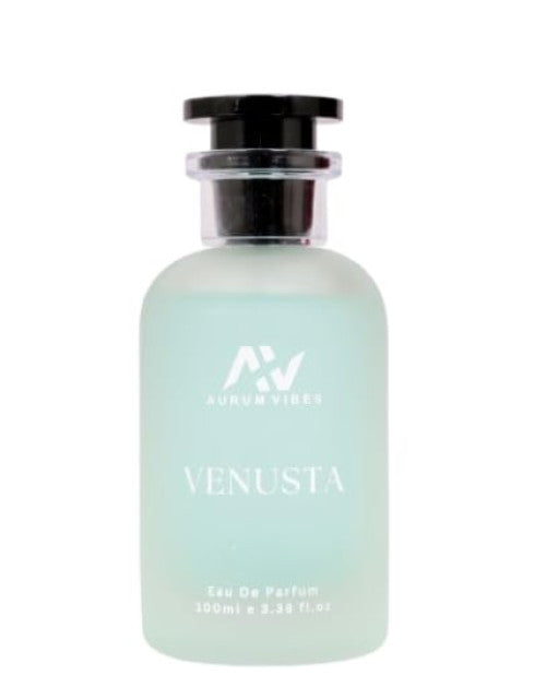 Venusta perfume 100ml in frosted glass bottle with black cap by The Gir Farmer