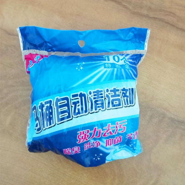 Amd-Deodap package of automatic toilet bowl cleaner tablets in blue and white packaging