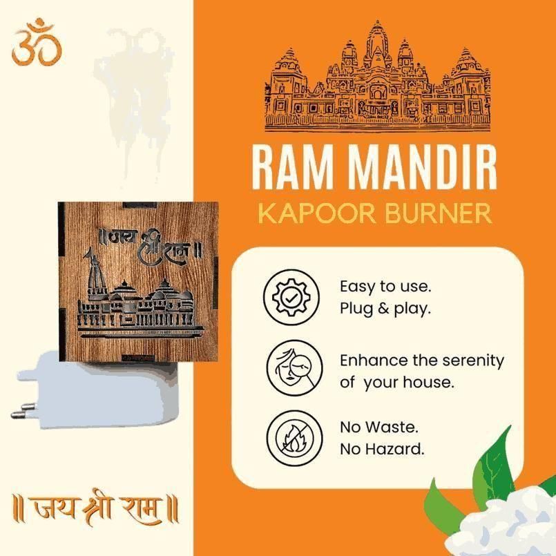 Ayodhya Ram Mandir aroma burner with intricate design for enhancing the serenity of your home