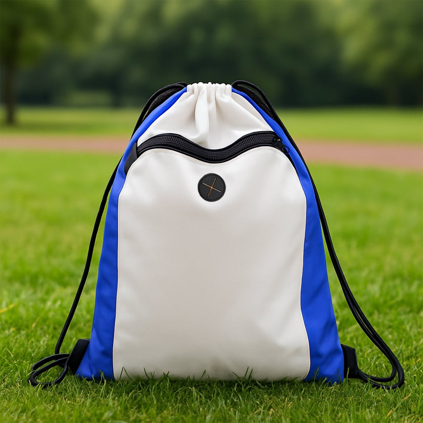 Drawstring Gym Bag with Zipper Pocket and Earphone Port (38x33 cm / 1 Pc) Your Brand