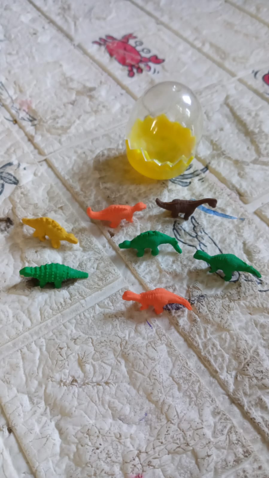 7 Piece Dinosaur Shaped Erasers for Kids - Animal Erasers, 3D Puzzle Your Brand