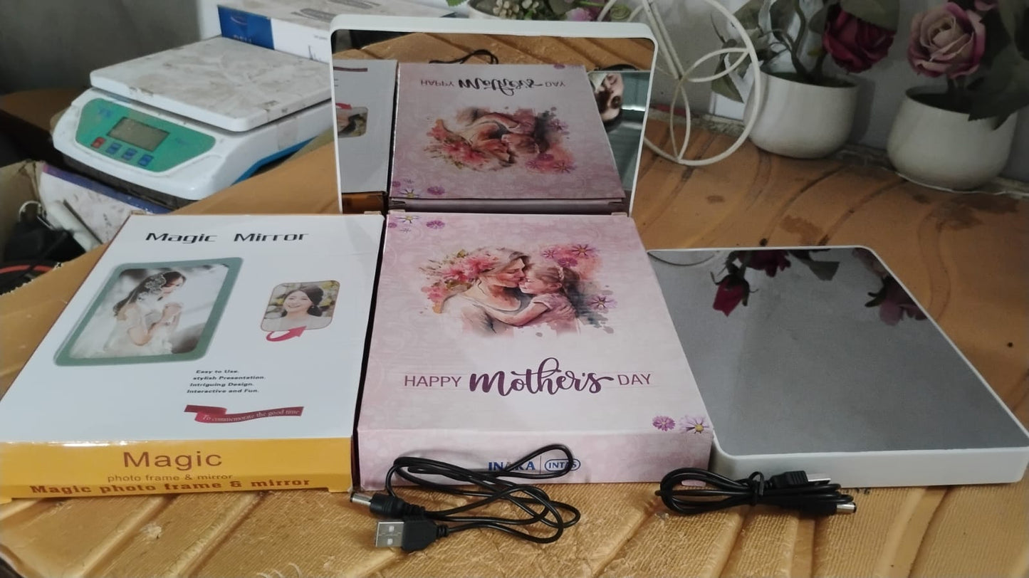 Multifunctional LED Magic Mirror with Hidden Photo Frame (1 Pc) Your Brand