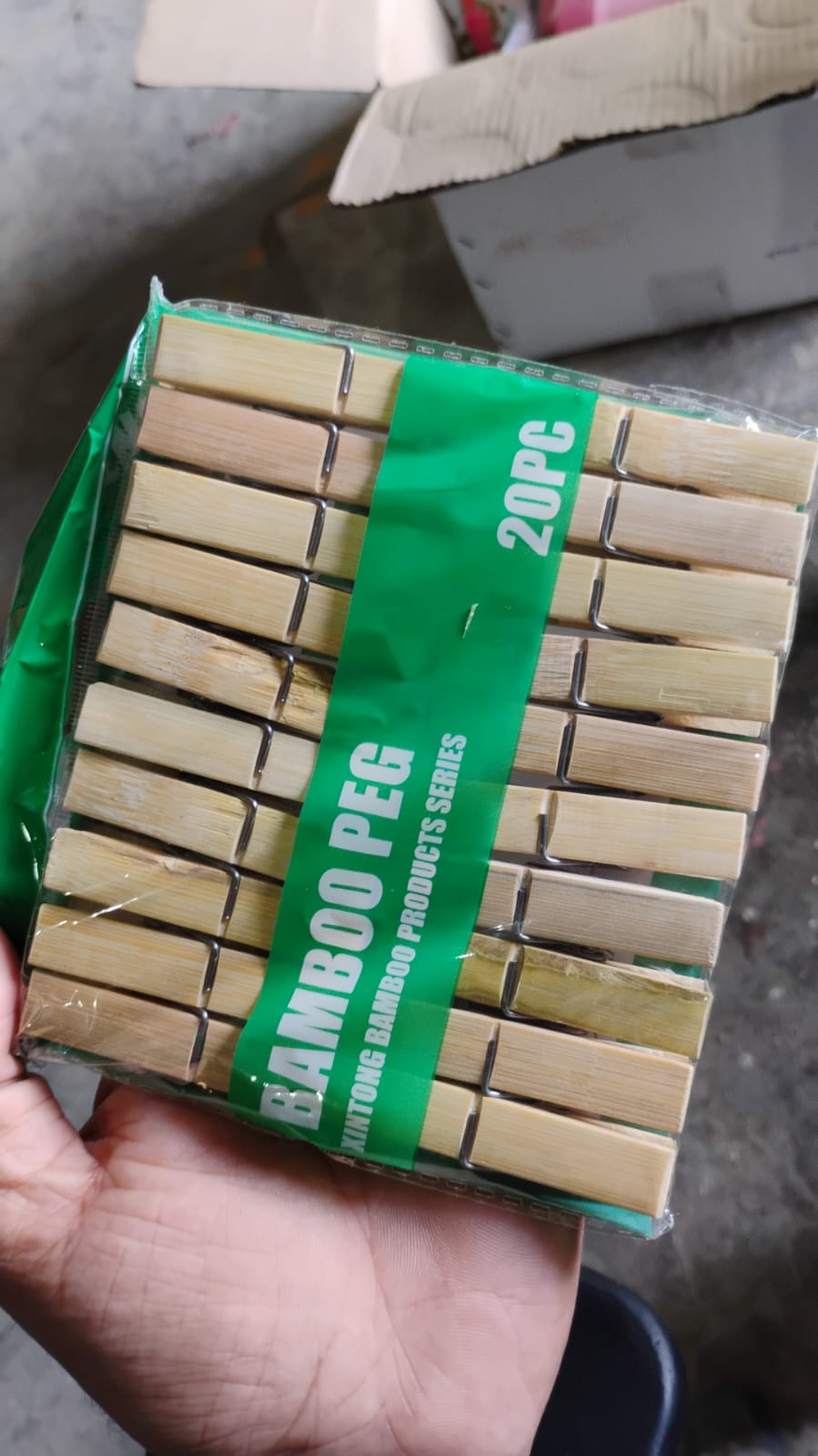 Heavy Duty Bamboo Wooden Cloth Clips / Pegs (20 Pcs Set) Your Brand