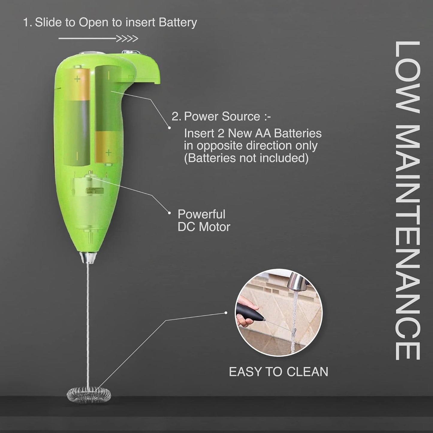 THE GIR FARMER green hand blender with powerful motor and easy to clean design best hand blender for frothy coffee