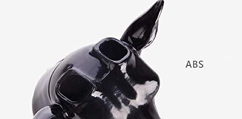 Black glossy ABS material self adhesive coat hook shaped like a dog's head