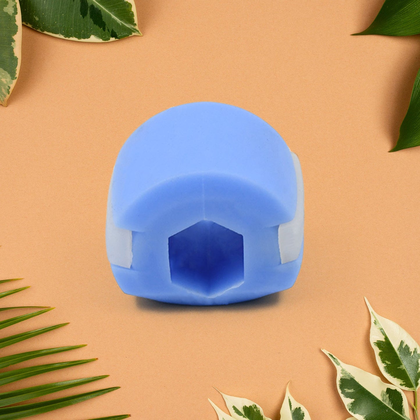 Blue mouth exerciser for jawline designed to strengthen jaw muscles and enhance facial contours