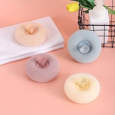 THE GIR FARMER body exfoliating scrub shower tool in pastel colors with textured surface for gentle skin cleansing