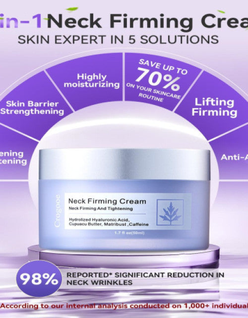 The Gir Farmer natural neck wrinkle cream for women in a jar with skin firming and moisturizing benefits