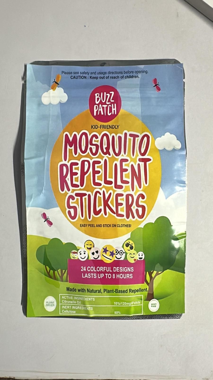 The Gir Farmer kid-friendly mosquito repellent stickers pack with 24 colorful designs safe mosquito repellent patches for babies