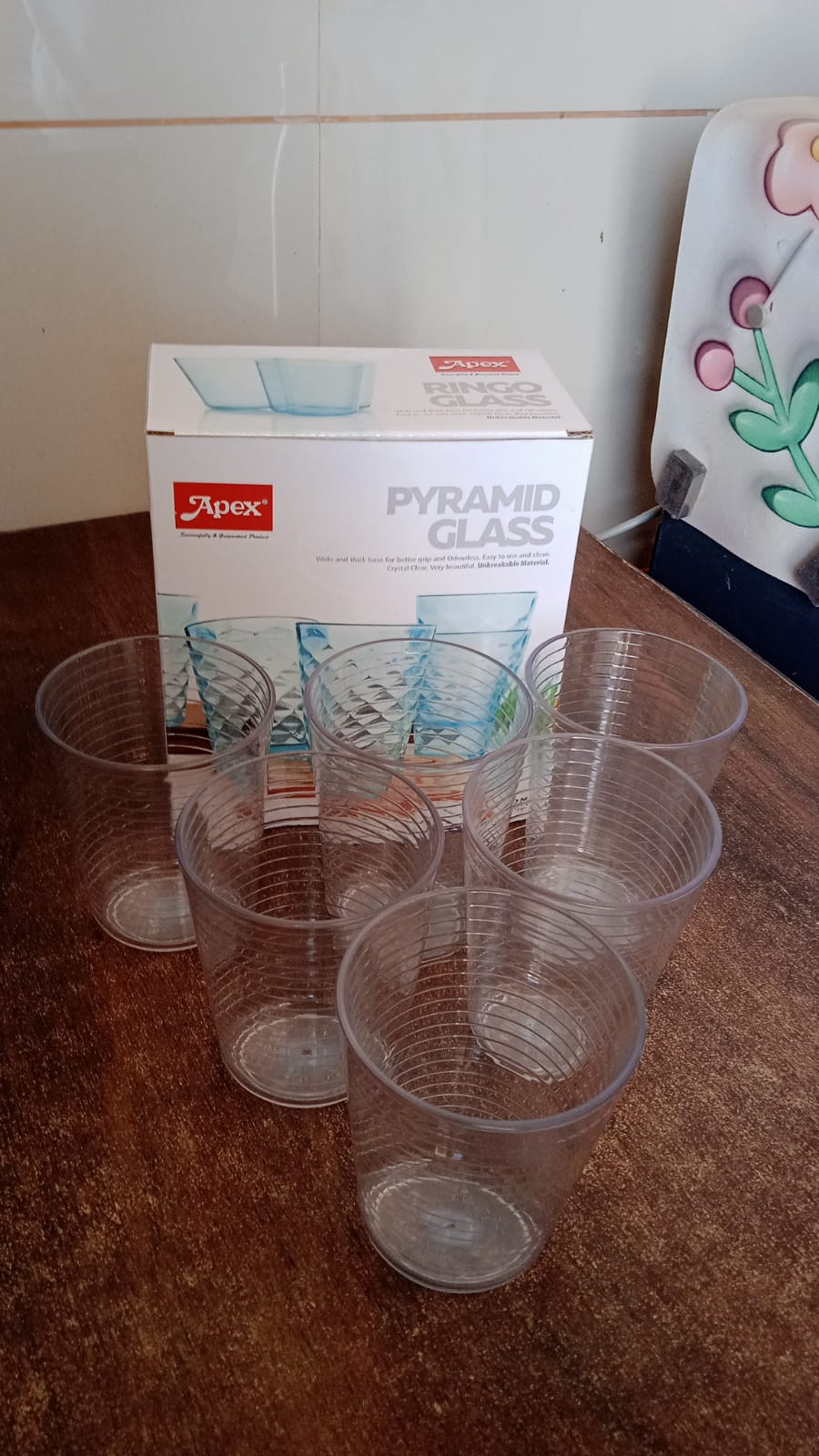 Apex Pyramid Ringo Plastic Glass – 300ml Approx | Durable, Crystal-Clear Tumbler Your Brand