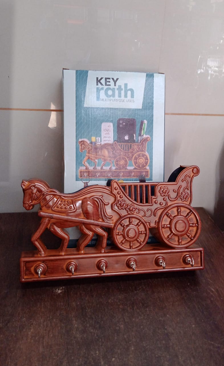 Plastic Rath Design Plastic 6 Hook Key Holder (1 Pc) Your Brand