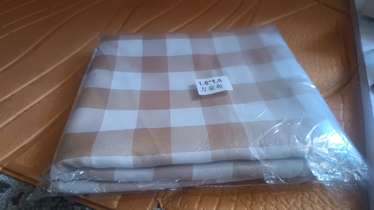 Reusable Table Cloth / Cover for Dining Picnic (160×160 Cm / 1 Pc) Your Brand