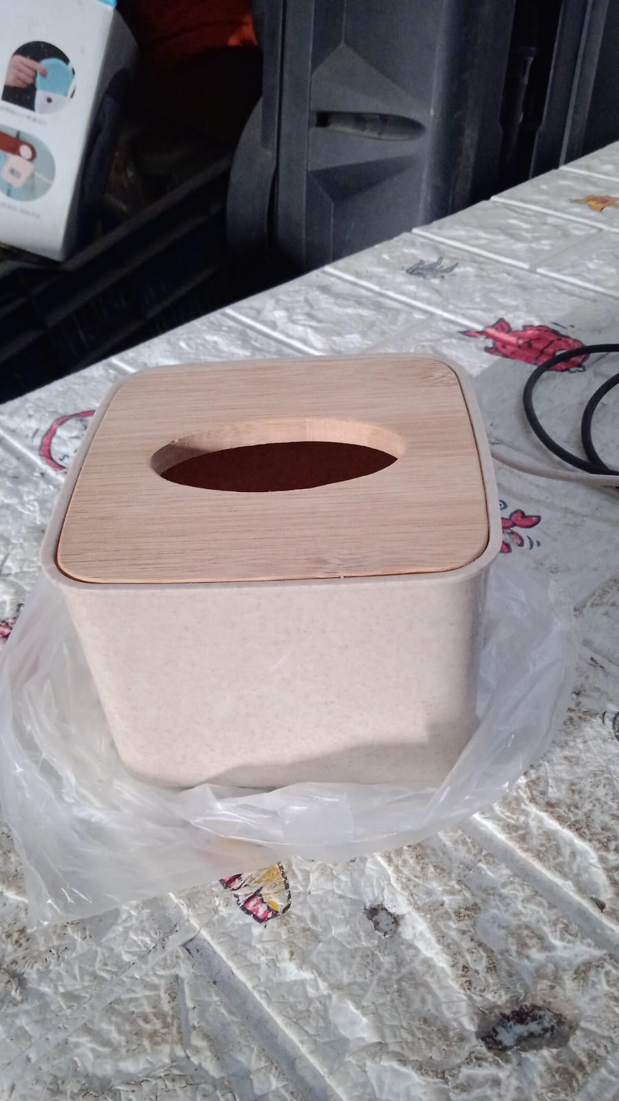 Tissue Box Desktop Stand Bamboo Tissue Cover Box Rectangular Paper Towel Holder Removable Tissue Dispenser for Bathroom Vanity Countertop Bedroom Car Holder Paper Towels Dispenser (1 Pc ) Your Brand