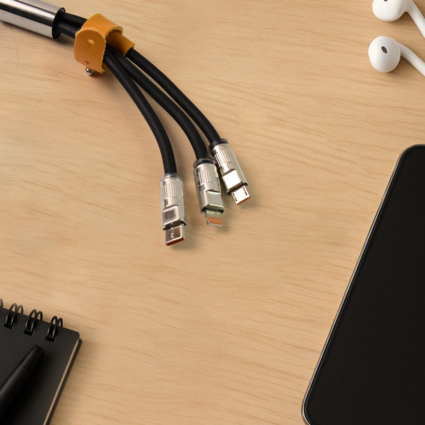 3 in 1 Multi Super Fast Charging Cable (1 Pc / 2 Mtr.) Your Brand