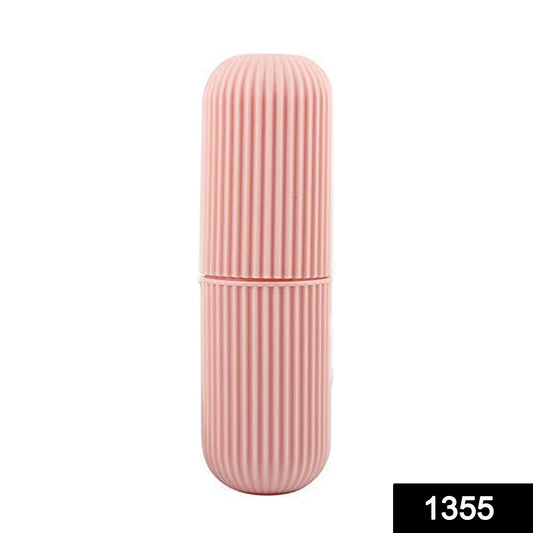 Pink silicone capsule bottle portable storage for organizing small items on the go
