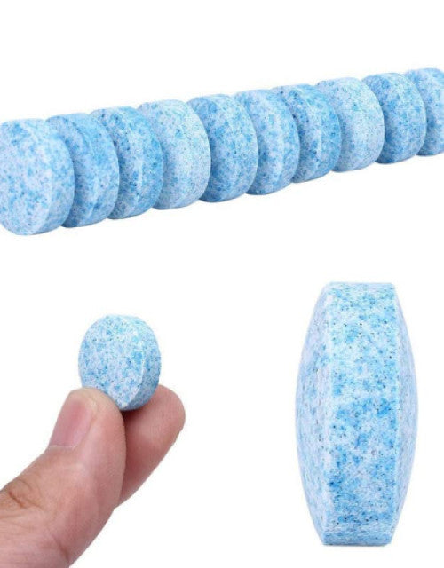 Dropdash car windshield cleaner tablets in blue, effective for streak-free cleaning and easy to use.