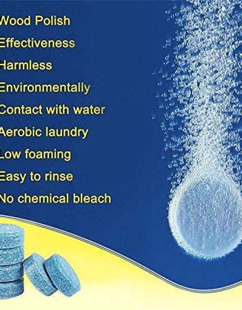 Dropdash car windshield cleaner tablets effervescing in water, showcasing eco-friendly cleaning properties