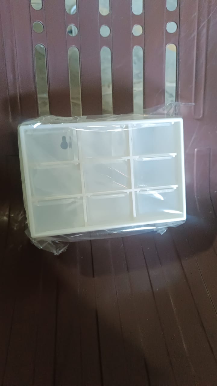 Plastic Compact Drawer Organizer for Jewellery (9 Compartment) Your Brand
