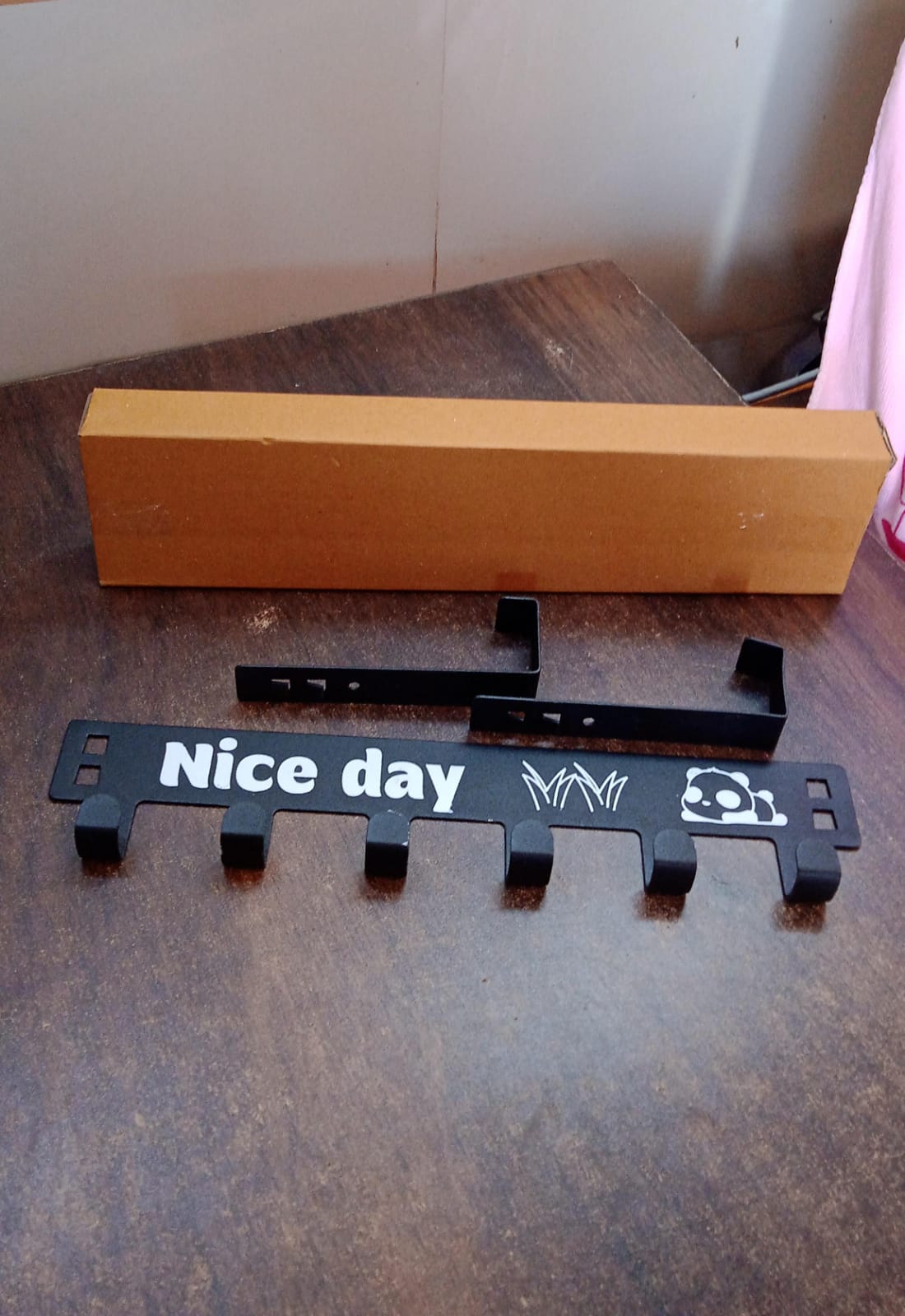 Heavy-Duty Carbon Steel Door Hook Hanger Rack (1 pc / 6 Hook / Black) Your Brand