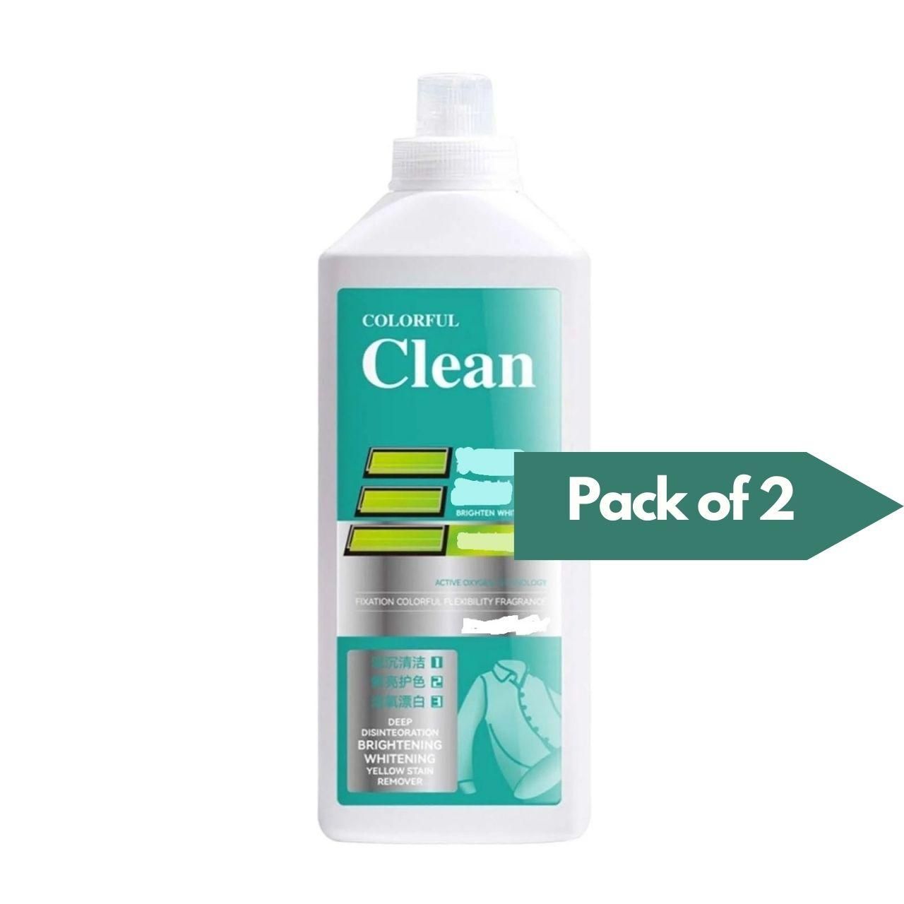 The Gir Farmer gentle stain remover for clothes pack of 2 bottles with brightening and whitening formula
