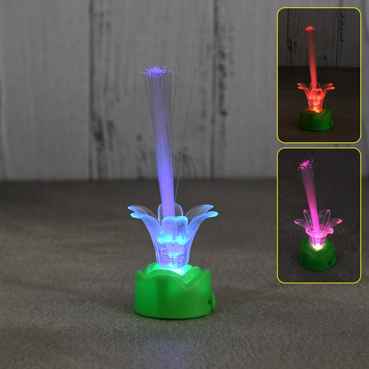 Colorful LED Diwali candle in flower shape with glowing lights for festive home decoration