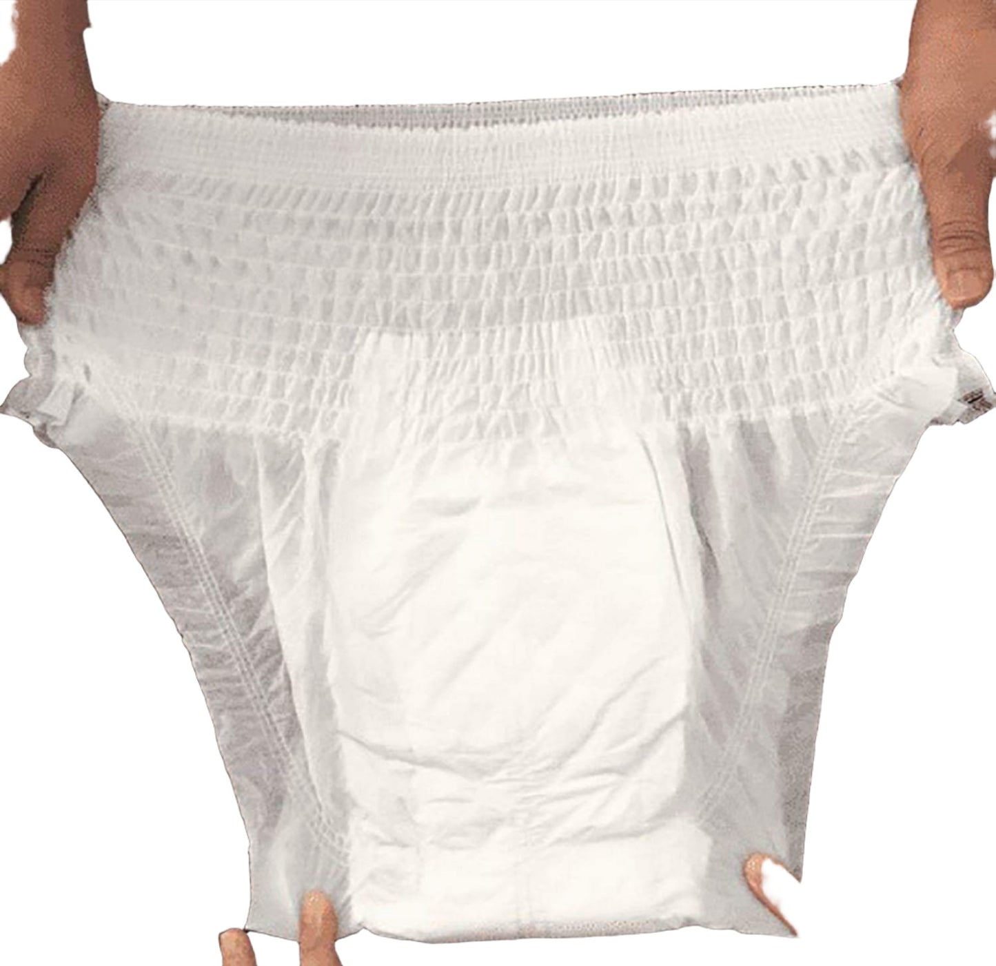 Comfortable adult diapers for seniors in white, designed for maximum absorbency and comfort