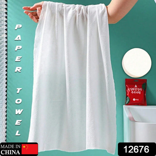 Compressed cotton towels for travel displayed, ideal for easy packing and quick drying