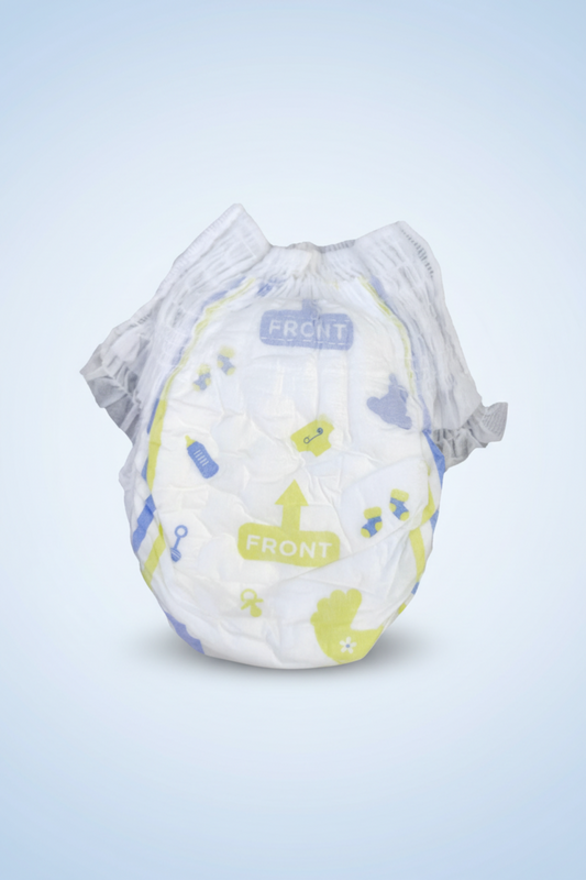 Soft cotton soft diapers for infants featuring playful designs and adjustable fit