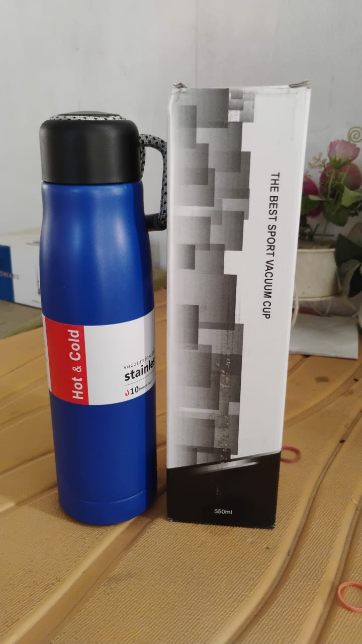 500ml Leak-Proof Stainless Steel Double Wall Vacuum Insulated Water Bottle (1 Pc) Your Brand