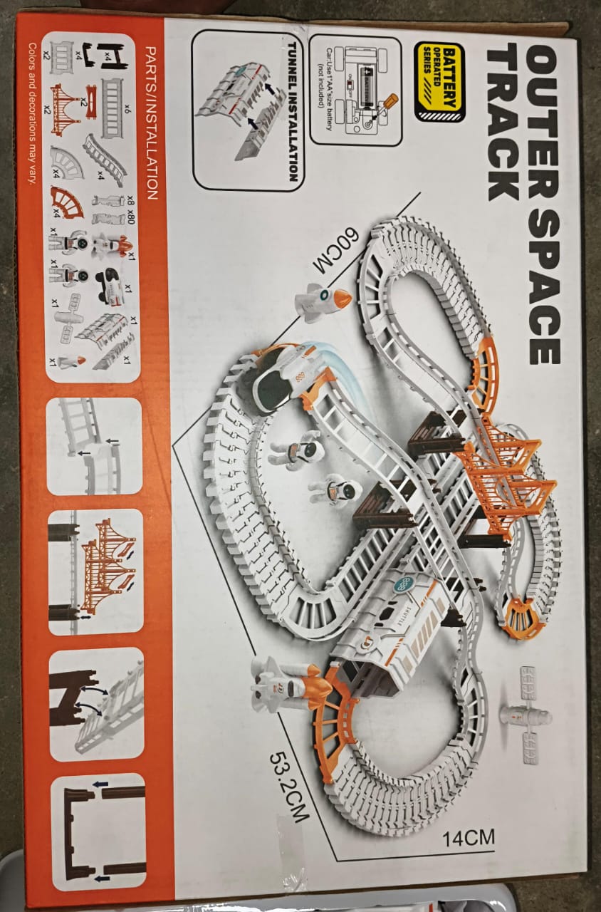 Outer Space Race Track Set for Kids Toys (1 Set) Your Brand