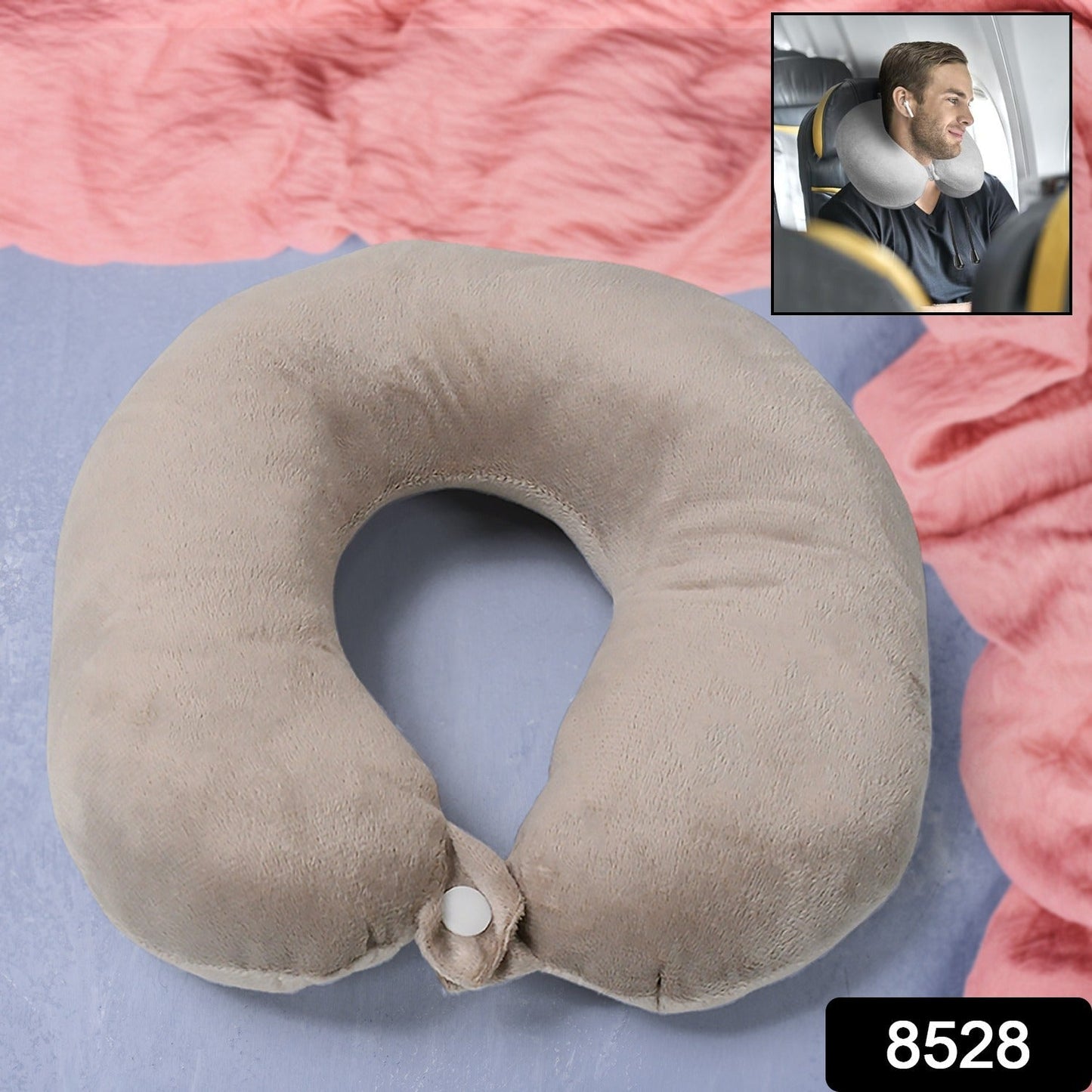 Soft Neck Pillow for Car, Home, Airplane Travel, Travel Neck Pillow for Sleeping & Travel Essentials for Neck Rest Multipurpose Comfortable Head Rest Neck Holder Pillow (1 Pc) Your Brand