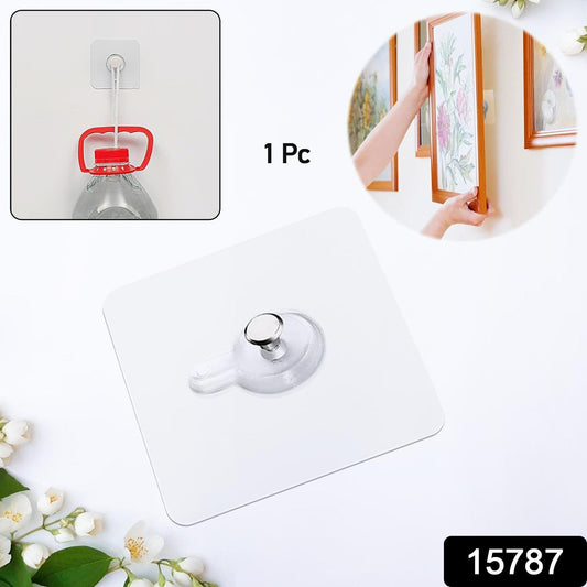 Damage-free wall hooks for photo frames providing easy mounting without wall damage